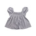 A Grey Short Sleeve Dresses from Seed in size 5T for girl. (Back View)