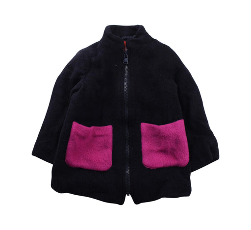 A Black Zippered Sweatshirts from MSGM in size 4T for girl. (Front View)