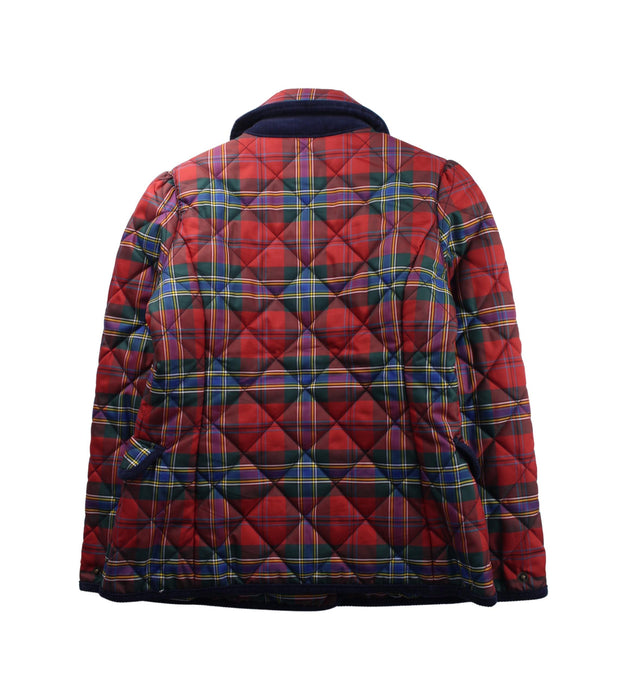 A Red Puffer/Quilted Jackets from Ralph Lauren in size 8Y for boy. (Back View)