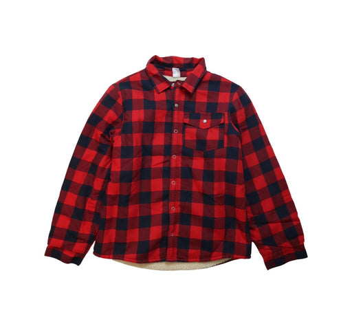 A Red Long Sleeve Shirts from Petit Bateau in size 12Y for boy. (Front View)