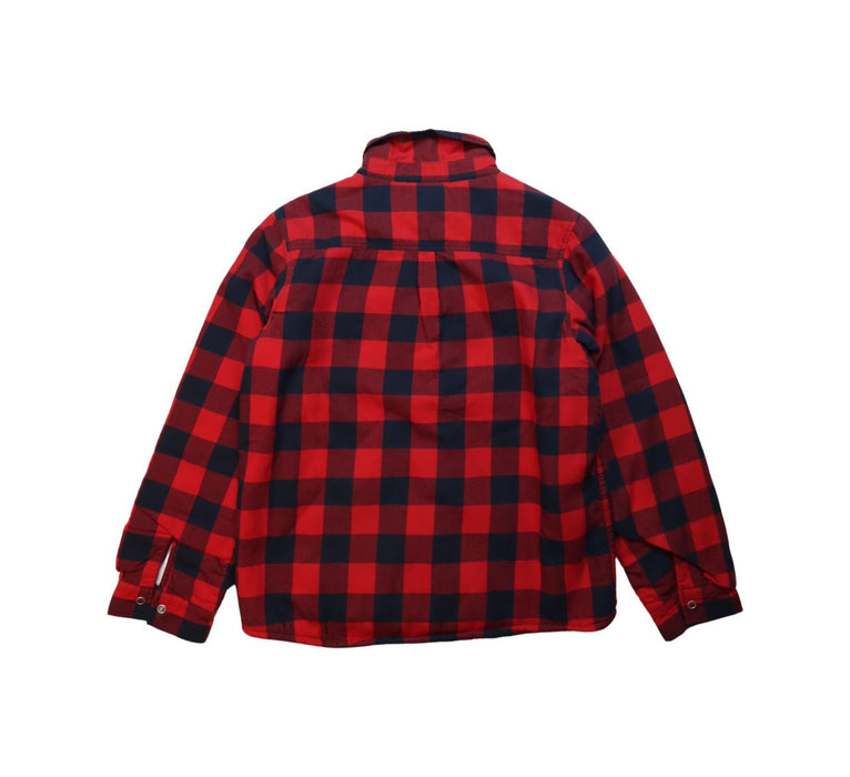 A Red Long Sleeve Shirts from Petit Bateau in size 12Y for boy. (Back View)