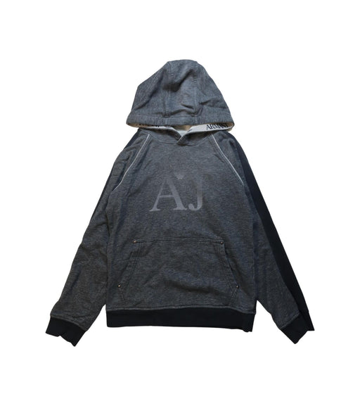 A Grey Hooded Sweatshirts from Armani in size 12Y for boy. (Front View)