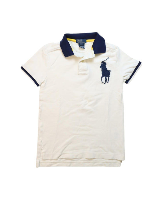 A White Short Sleeve Polos from Polo Ralph Lauren in size 8Y for boy. (Front View)