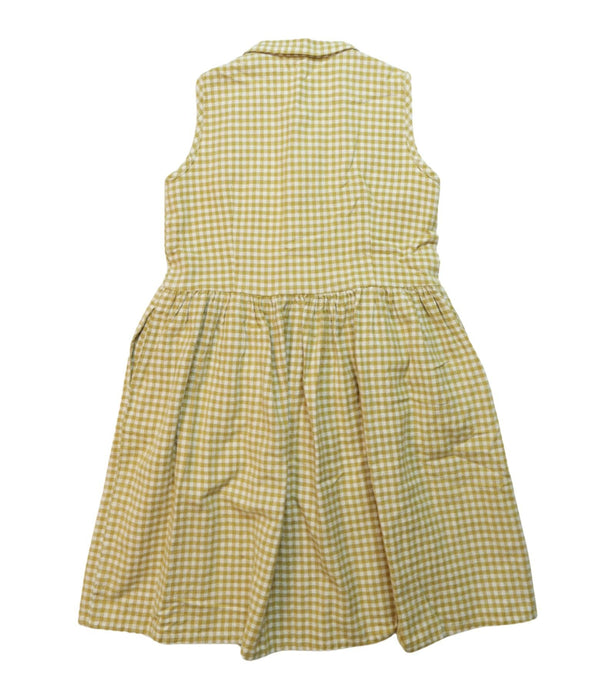 A Yellow Sleeveless Dresses from Ketiketa in size 10Y for girl. (Back View)