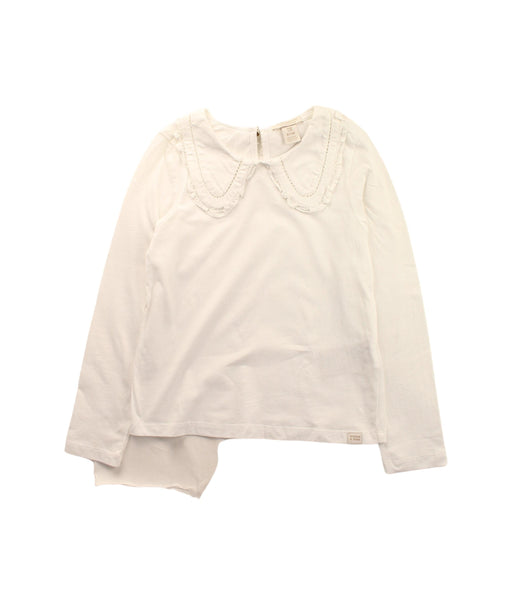 A White Long Sleeve Tops from Scotch & Soda in size 6T for girl. (Front View)