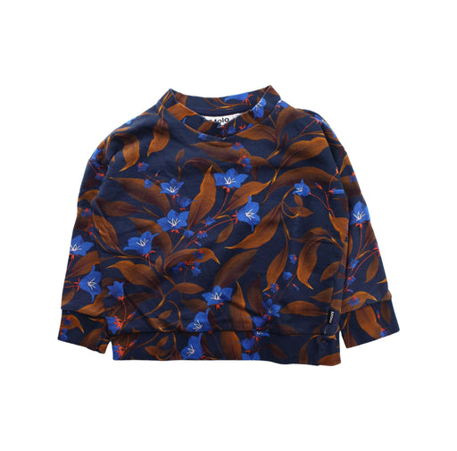 A Blue Crewneck Sweatshirts from Molo in size 6T for girl. (Front View)