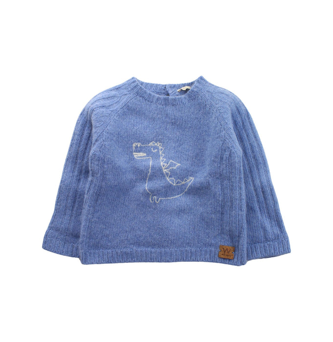 A Blue Knit Sweaters from Wedoble in size 2T for girl. (Front View)