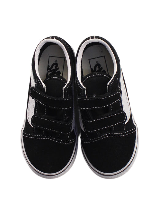 A Black Sneakers from Vans in size 3T for boy. (Back View)