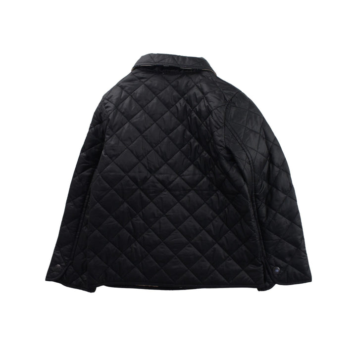 A Black Puffer/Quilted Jackets from Burberry in size 4T for boy. (Back View)