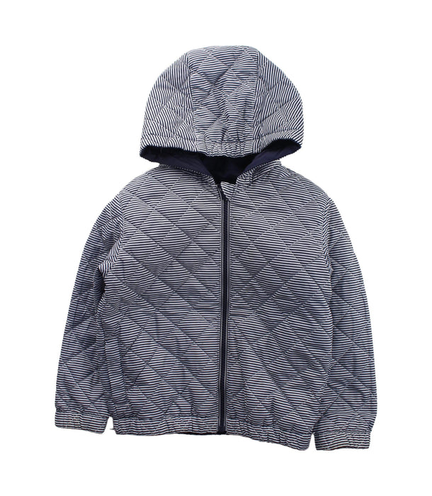 A Blue Puffer/Quilted Jackets from Petit Bateau in size 4T for boy. (Back View)