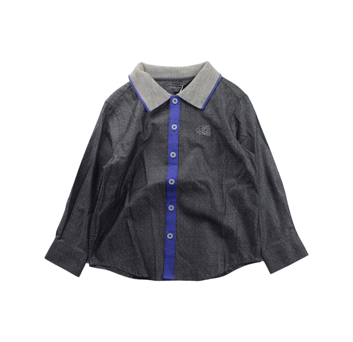 A Grey Long Sleeve Polos from Nicholas & Bears in size 4T for boy. (Front View)