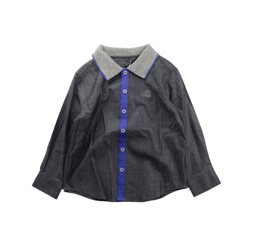 A Grey Long Sleeve Polos from Nicholas & Bears in size 4T for boy. (Front View)