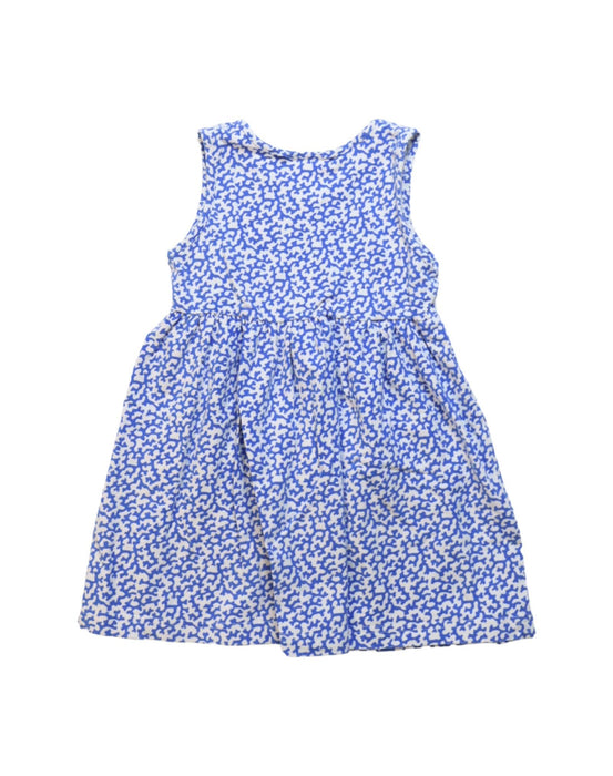 A Blue Sleeveless Dresses from Jim Thompson in size 3T for girl. (Back View)