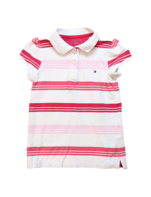 A Multicolour Short Sleeve Polos from Tommy Hilfiger in size 4T for girl. (Front View)