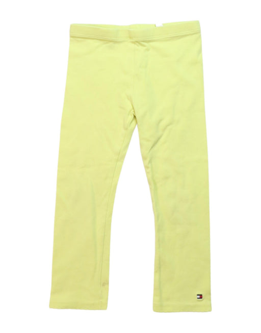 A Yellow Leggings from Tommy Hilfiger in size 3T for girl. (Front View)