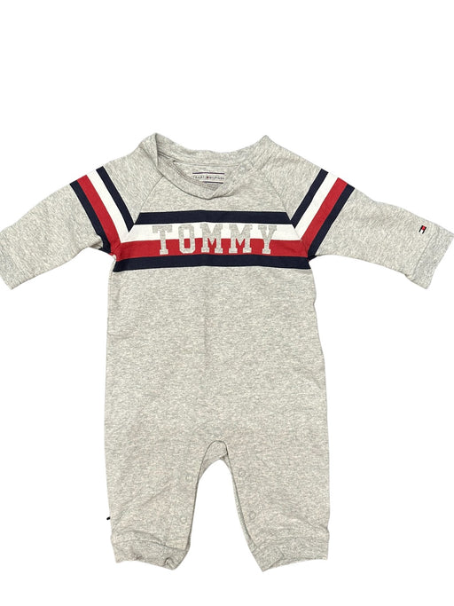 A Grey Long Sleeve Jumpsuits from Tommy Hilfiger in size 3-6M for neutral. (Front View)