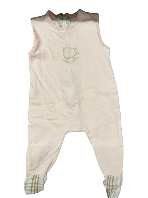 A Pink Sleeveless Jumpsuits from Burberry in size 3-6M for neutral. (Front View)