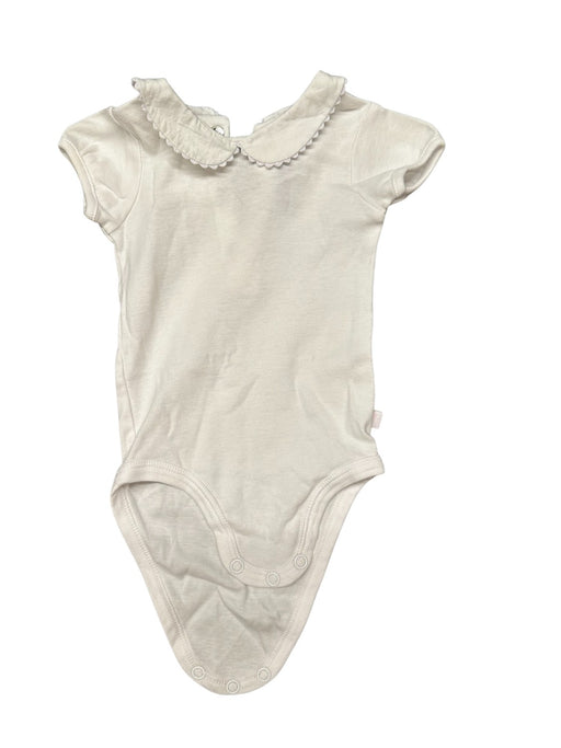 A Beige Short Sleeve Bodysuits from Jacadi in size 0-3M for neutral. (Front View)