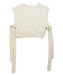 A Beige Sweater Vests from Aosta in size 6-12M for girl. (Back View)