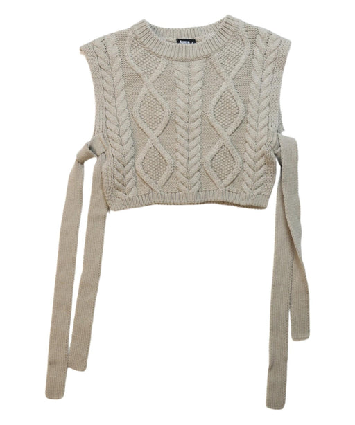 A Brown Sweater Vests from Aosta in size 6-12M for girl. (Front View)