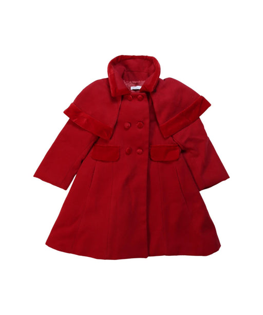 A Red Coats from Patachou in size 2T for girl. (Front View)