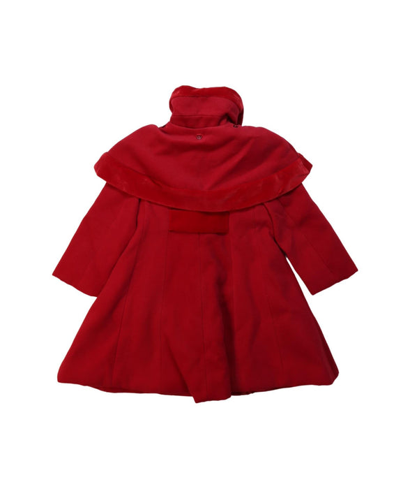 A Red Coats from Patachou in size 2T for girl. (Back View)