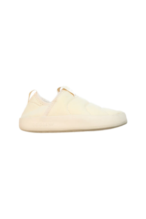 A Beige Slip Ons from Adidas in size 6T for neutral. (Front View)