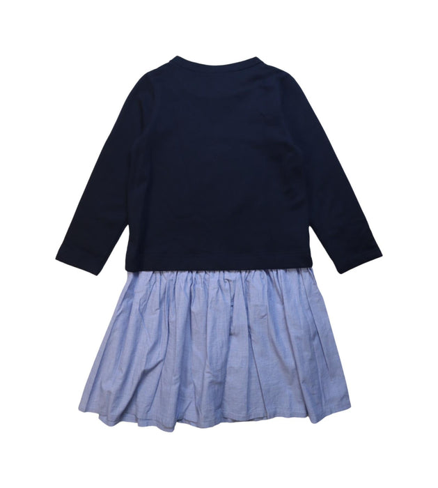 A Navy Long Sleeve Dresses from Crewcuts in size 12Y for girl. (Back View)