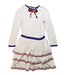A Multicolour Long Sleeve Dresses from Boden in size 6T for girl. (Front View)