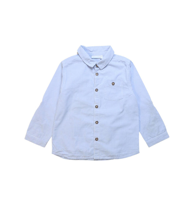A Blue Long Sleeve Shirts from Jojo Maman Bébé in size 4T for boy. (Front View)