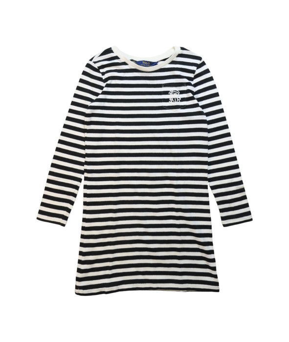 A White Long Sleeve Dresses from Polo Ralph Lauren in size 6T for girl. (Front View)