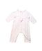 A Pink Long Sleeve Jumpsuits from Petit Bateau in size 6-12M for neutral. (Front View)