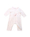 A Pink Long Sleeve Jumpsuits from Petit Bateau in size 6-12M for neutral. (Front View)