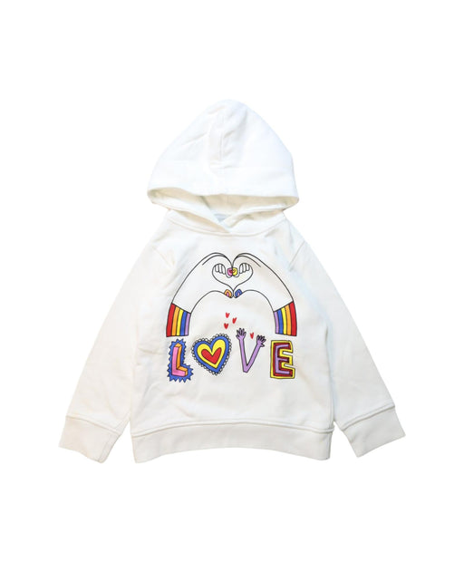 A White Hooded Sweatshirts from Stella McCartney in size 4T for neutral. (Front View)