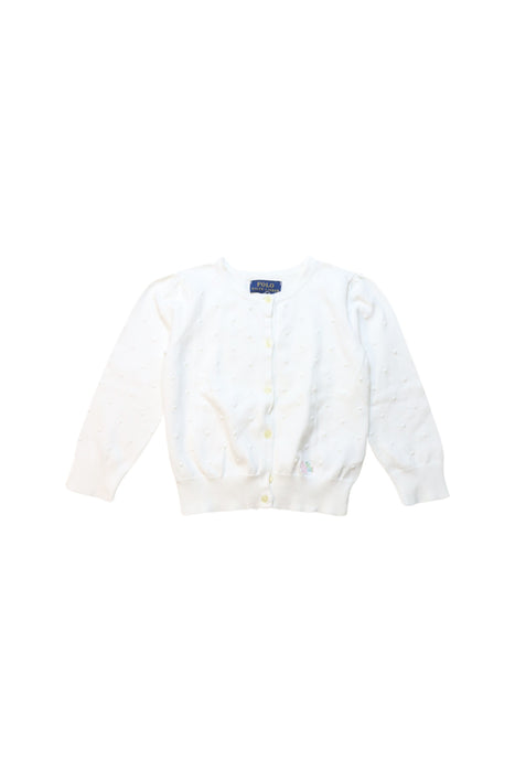 A White Cardigans from Polo Ralph Lauren in size 3T for girl. (Front View)