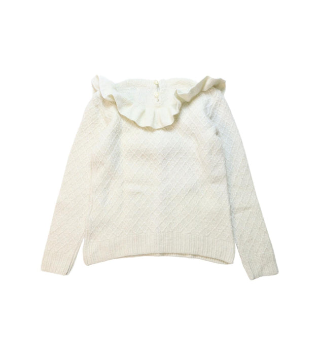 A White Knit Sweaters from Polo Ralph Lauren in size 5T for girl. (Back View)