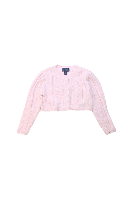 A Pink Cardigans from Polo Ralph Lauren in size 3T for girl. (Front View)