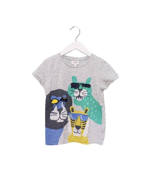 A Grey Short Sleeve T Shirts from Seed in size 6T for boy. (Front View)