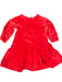 A Red Long Sleeve Dresses from Jacadi in size 4T for girl. (Front View)