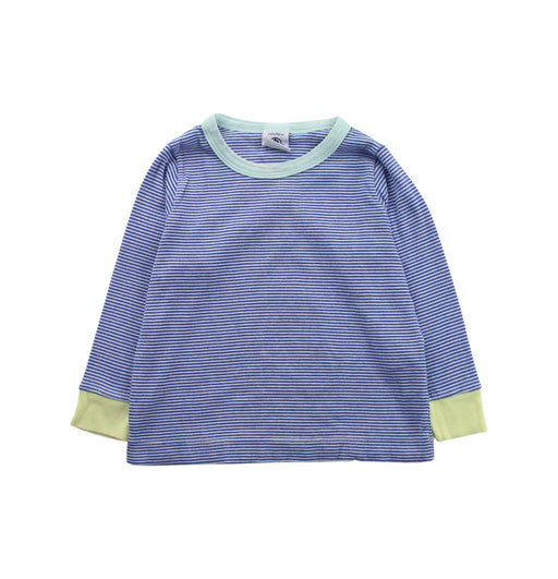 A Blue Long Sleeve T Shirts from Petit Bateau in size 2T for boy. (Front View)