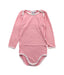 A Pink Long Sleeve Bodysuits from Petit Bateau in size 2T for girl. (Front View)