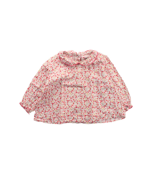 A White Long Sleeve Tops from Petit Bateau in size 6-12M for girl. (Front View)