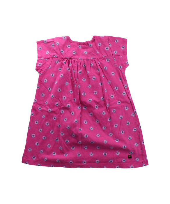 A Pink Short Sleeve Dresses from Tea in size 4T for girl. (Back View)