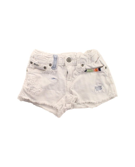 A White Shorts from Polo Ralph Lauren in size 4T for girl. (Front View)
