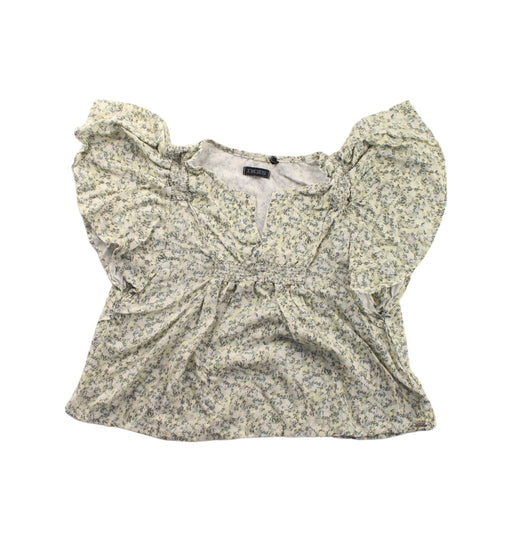 A Green Short Sleeve Tops from IKKS in size 5T for girl. (Front View)