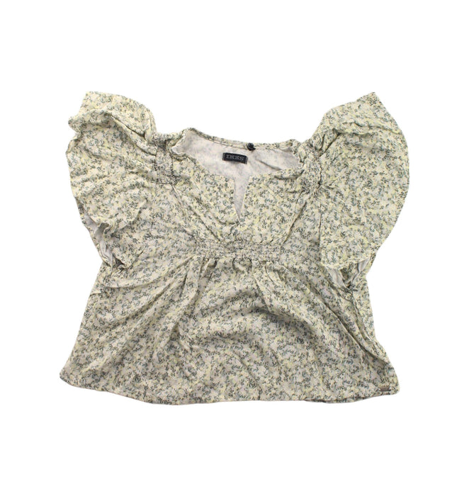 A Green Short Sleeve Tops from IKKS in size 5T for girl. (Front View)