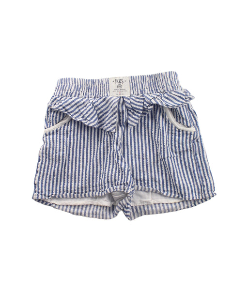 A Blue Shorts from IKKS in size 5T for girl. (Front View)