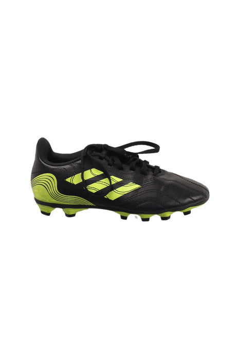 A Black Cleats/Soccer Shoes from Adidas in size 7Y for boy. (Front View)
