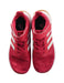 A Red Sneakers from Adidas in size 7Y for boy. (Back View)