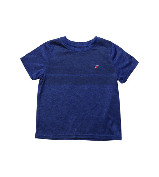 A Navy Short Sleeve T Shirts from Champion in size 5T for girl. (Front View)